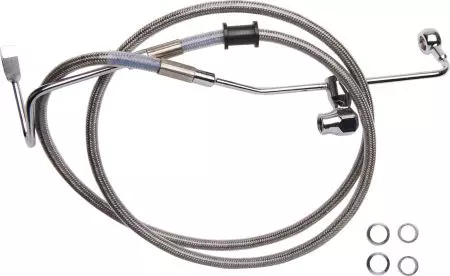 Przewód hamulcowy tył Drag Specialties wersja z ABS srebrny - 6142100