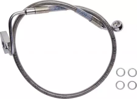 Przewód hamulcowy tył Drag Specialties wersja z ABS srebrny - 6172101