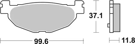 SBS 185CT Скутер Карбонови спирачни накладки-2