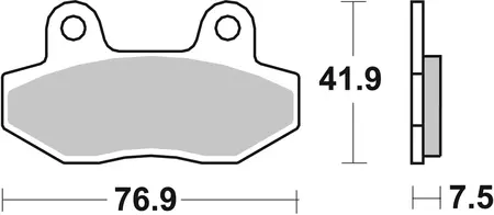 Plaquettes de frein en céramique pour scooter SBS 200HF-2