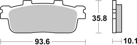 SBS 201HF Керамични спирачни накладки за скутери-3