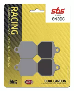 Plăcuțe de frână SBS 843DC Racing Dual Carbon - 843DC