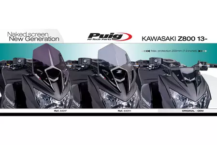 Szyba motocyklowa Puig Sport New Generation Nakedbike 6401N czarna-2