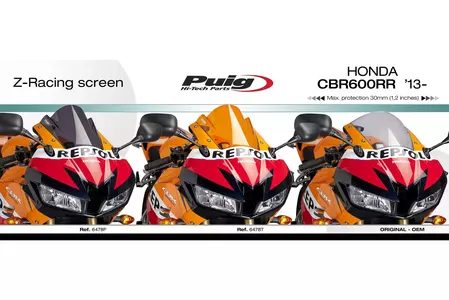 Puig Racing 6478F para-brisas para motociclos fortemente colorido-2