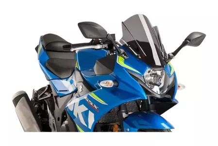 Čelní sklo motocyklu Puig Racing silně tónované - 9722F
