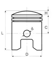 Έμβολο Honda 46.00 mm για κυλίνδρους Malossi-2