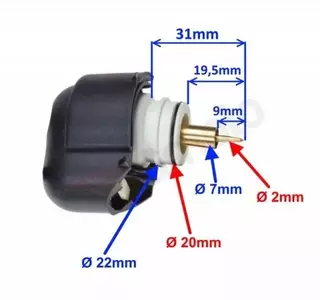 Elektromagnetický ventil automatického sania krátky 4T GY6-4