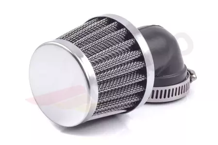 Medium conisch filter 30 mm hoek 90 graden chroom - 186170