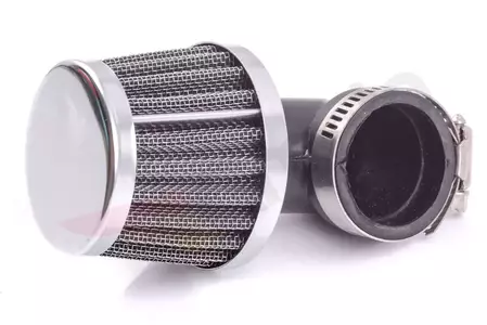 Stredný kónický filter 38 mm uhol 90 stupňov chróm-2