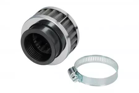 Oro filtras kūginis 42 mm žemo cilindro chromuotas - 186208