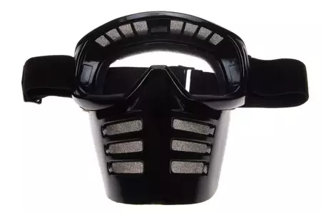 Enduro-Schutzbrille mit Maske schwarz - 186781