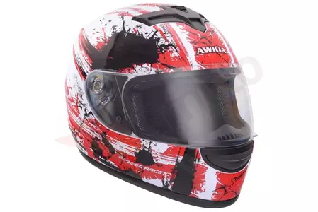 Motociklistička kaciga koja pokriva cijelo lice TN0700B-B2 Awina bijelo crvena M-1