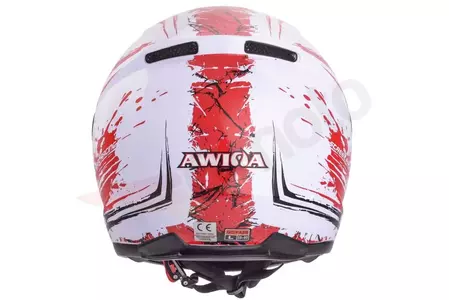 Motociklistička kaciga koja pokriva cijelo lice TN0700B-B2 Awina bijelo crvena M-3
