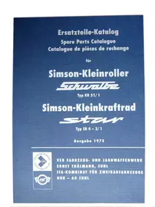 Katalog Simson KR51/1 SR4-2 wydanie z 1975