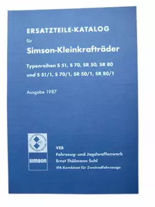 Katalog Simson SR50 SR80 S51 S70 wydanie z 1987