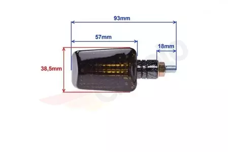 Luz intermitente corta Carbon Mini difusor ahumado-4