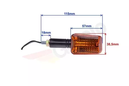 Körriktningsvisare lång svart Mini orange diffusor-4