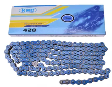 KMC 138-länkad drivkedja 420 blå