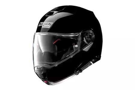 Nolan N100-5 Classic N-COM Glossy Black L motocikla ķivere ar žokli - N15000027-003-L