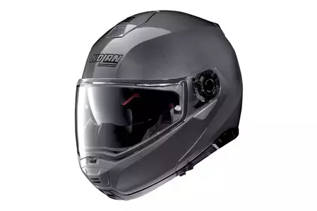 Nolan N100-5 Classic N-COM Lava Grey L casco de moto mandíbula-1
