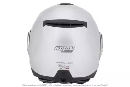 Nolan N100-5 Classic N-COM Metal White XXS мотоциклетна каска с челюст-6