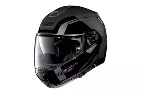 Nolan N100-5 Consistency N-COM Flat Lava Grey L casco moto jaw-1