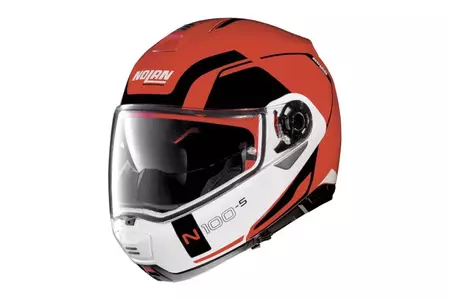 Nolan N100-5 Consistencia N-COM Corsa Rojo L casco de moto mandíbula-1