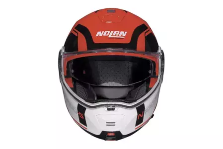 Nolan N100-5 Consistencia N-COM Corsa Rojo L casco de moto mandíbula-3