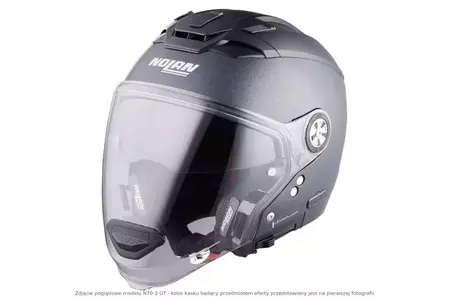 Cască de motocicletă Nolan N70-2 GT Classic N-COM Glossy Black S Modular Motorcycle Helmet-2