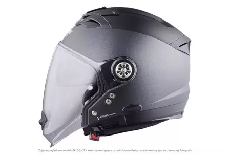 Cască de motocicletă Nolan N70-2 GT Classic N-COM Glossy Black S Modular Motorcycle Helmet-4
