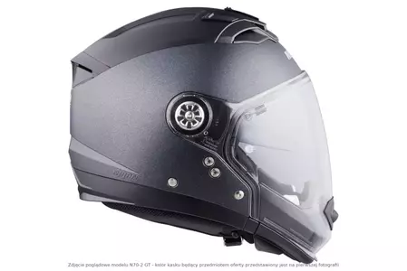 Nolan N70-2 GT Classic N-COM Metal White L casco da moto modulare-6