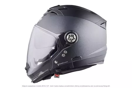 Modularna motoristična čelada Nolan N70-2 GT Special N-COM Metal Black XXS-3
