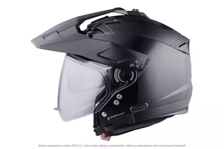 Moduláris motorkerékpáros sisak Nolan N70-2 X Classic N-COM lapos fekete XXL-4