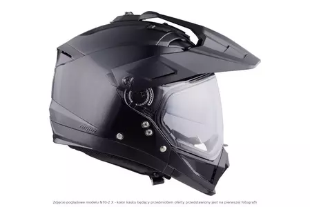 Moduláris motorkerékpáros sisak Nolan N70-2 X Classic N-COM lapos fekete XXL-5