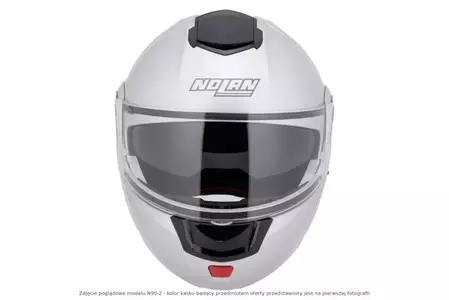Nolan N90-2 Classic N-COM Metal Blanco XS casco de moto mandíbula-5