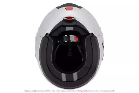 Nolan N90-2 Classic N-COM Metal Blanco XXL casco de moto mandíbula-8