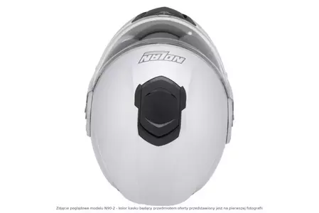 Nolan N90-2 Euclid N-COM Metal Blanco XXS casco de moto mandíbula-7