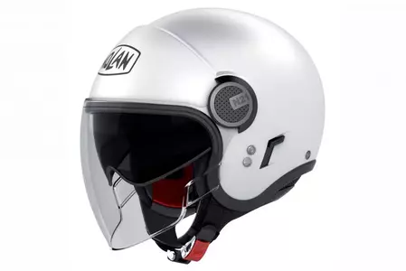 Nolan N21 Visor Classic Metal White L atviro veido motociklininko šalmas - N21000103-005-L