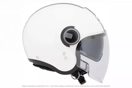 Nolan N21 Visor Classic Metal White L casco moto open face-3