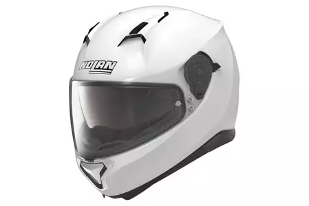 Nolan N87 Classic N-COM Metal White L motociklistička kaciga za cijelo lice-1