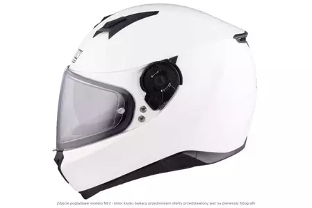 Motociklistička kaciga za cijelo lice Nolan N87 Classic N-COM Metal White XXL-2
