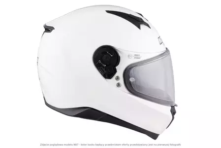 Motociklistička kaciga za cijelo lice Nolan N87 Classic N-COM Metal White XXL-4
