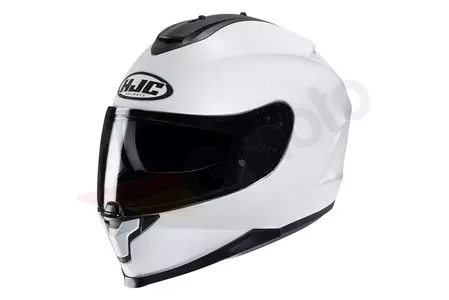 Capacete integral de motociclista HJC C70 Pearl White S - C70-WHT-S