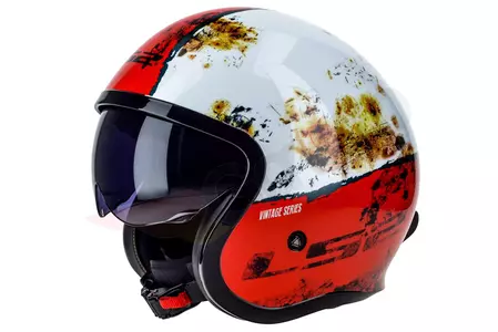 LS2 OF599 SPITFIRE RUST WHITE RED casco moto abierto XS-1