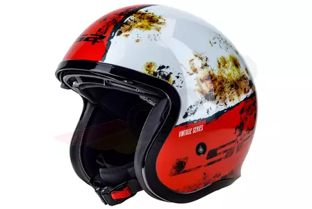 LS2 OF599 SPITFIRE RUST WHITE RED S open face Motorradhelm-2