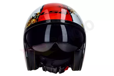 LS2 OF599 SPITFIRE RUST WHITE RED S přilba na motorku s otevřeným obličejem-3