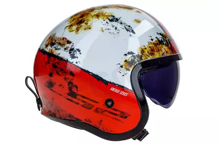 Casque moto ouvert LS2 OF599 SPITFIRE RUST WHITE RED S-4