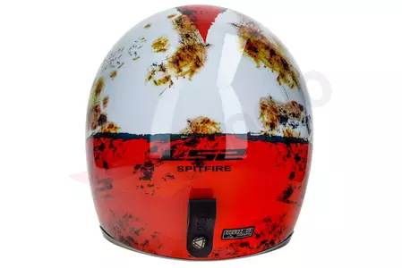 Casque moto ouvert LS2 OF599 SPITFIRE RUST WHITE RED S-7