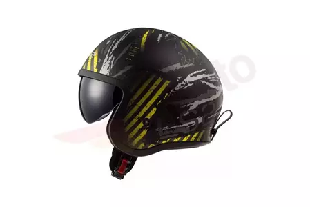 LS2 OF599 SPITFIRE GARAGE BLACK YELLOW XS casco de moto open face-2