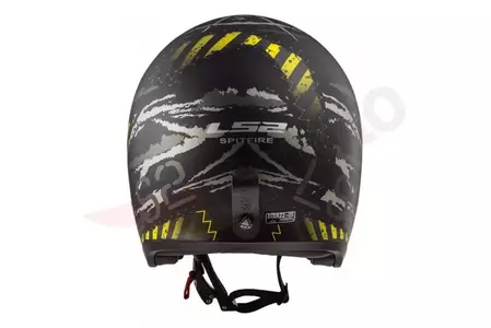 LS2 OF599 SPITFIRE GARAGE BLACK YELLOW XS casco de moto open face-3